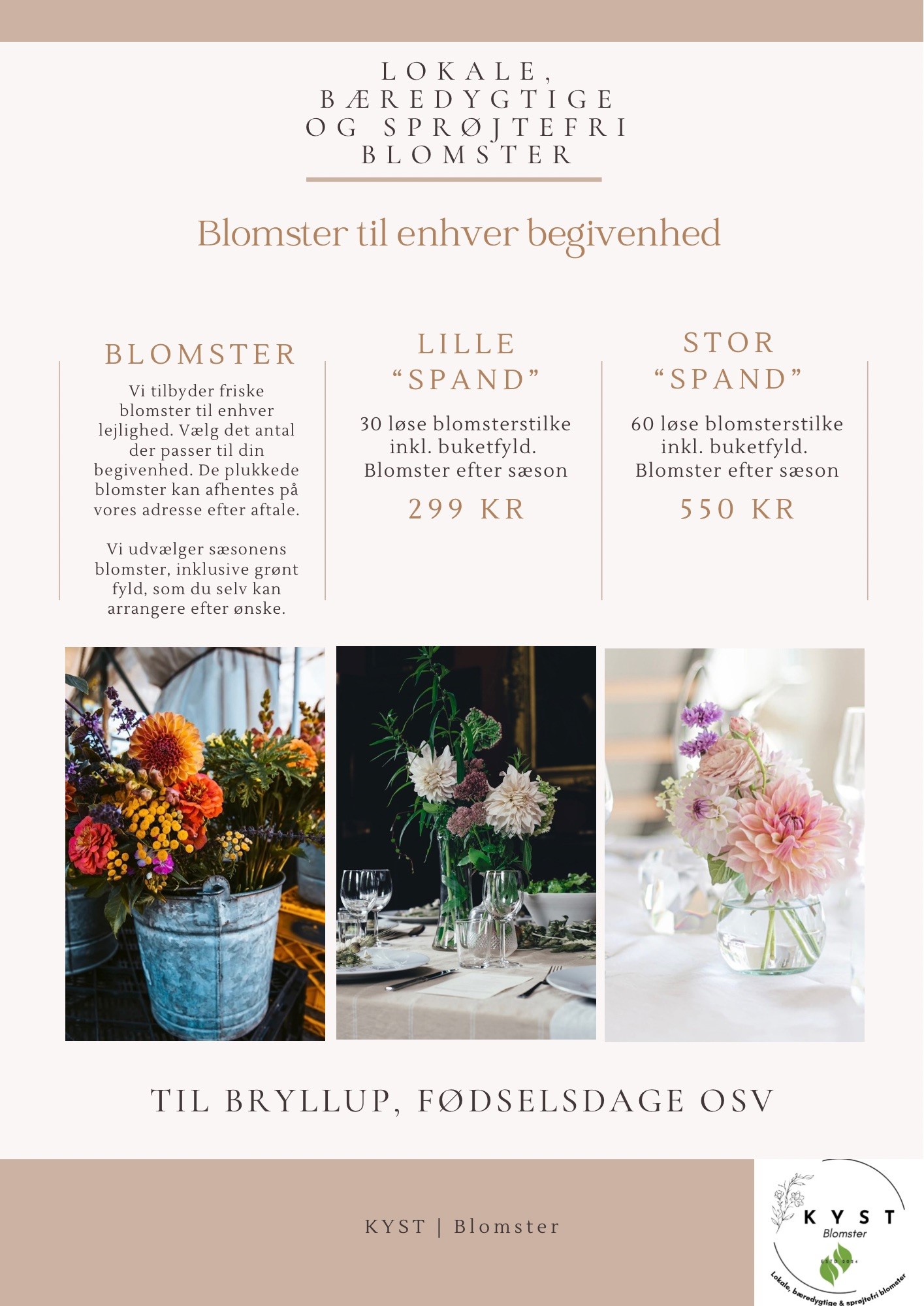 KYST blomster sæson blomster pluk selv mark